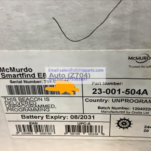 Mcmurdo E8 EPIRB 带CCS产品证书，原装，非AIS EPIRB
